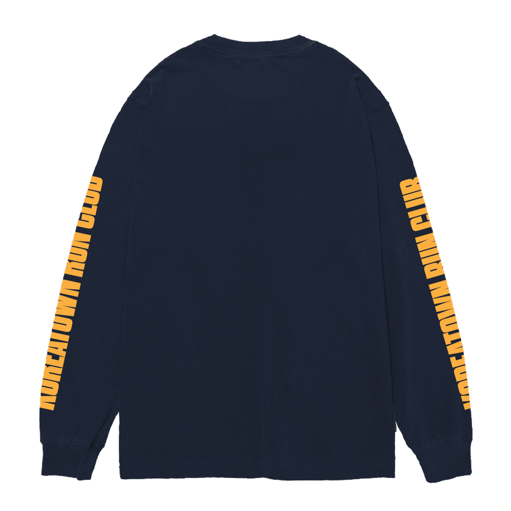 KRC FLAT LONG SLEEVE T-SHIRT NAVY – Koreatown Run Club