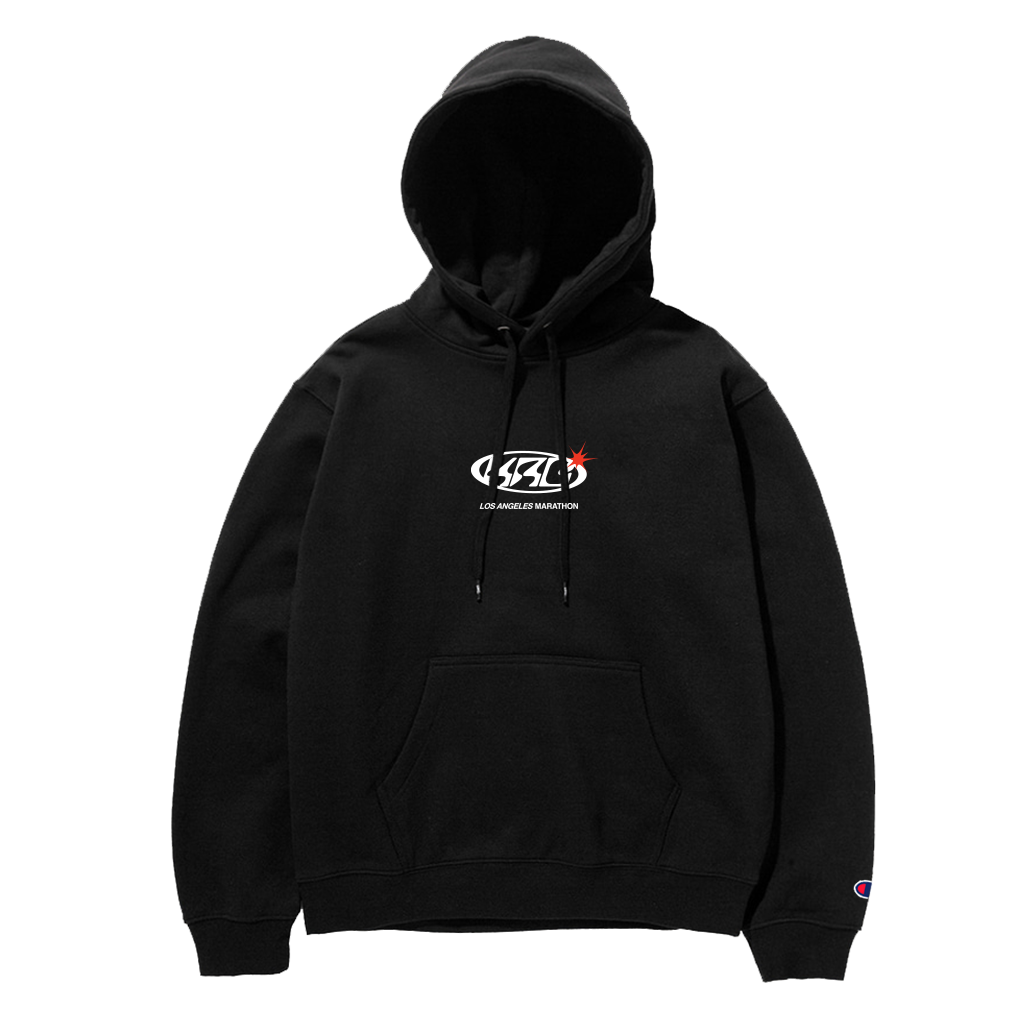 KRC OVAL HOODIE IN BLACK – Koreatown Run Club