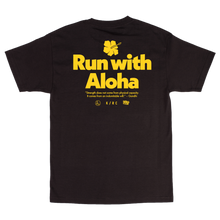 Load image into Gallery viewer, IN4MATION x KRC: ALOHA T-SHIRT BLACK AND YELLOW
