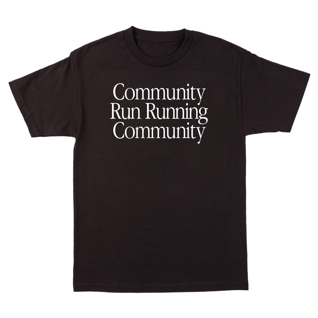 KRC COMMUNITY RUN T-SHIRT IN BLACK