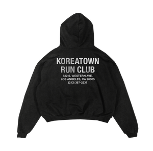 KRC CLASSIC HOODIE IN WASHED BLACK – Koreatown Run Club KRC CLASSIC HOODIE IN WASHED BLACK – Koreatown Run Club
