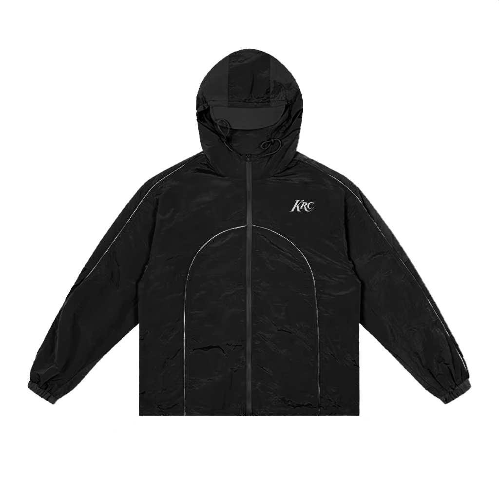krm zip jacket ジャケット ブラック KRC RIPSTOP TRACK JACKET BLACK – Koreatown Run Club