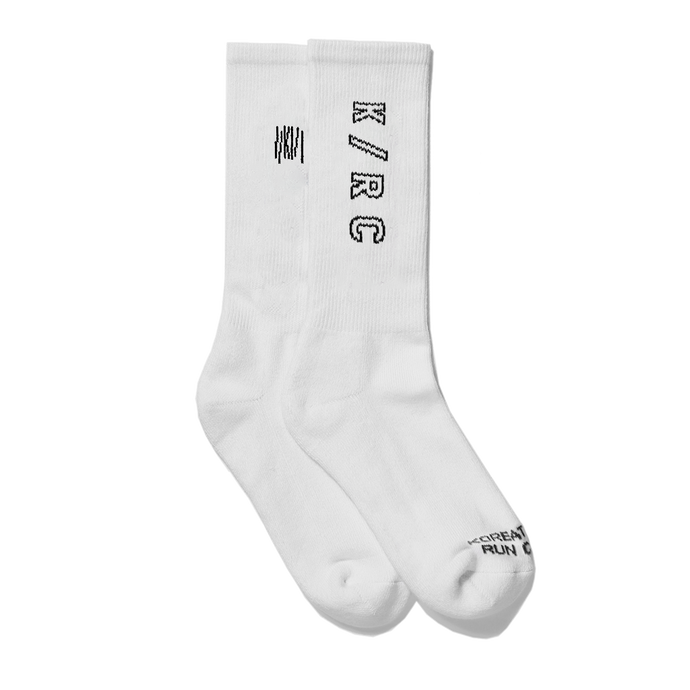 KRC: WHITE/BLACK LOGO CREW SOCKS II