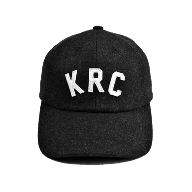 KRC: WOOL SEWN LOGO CAP IN BLACK