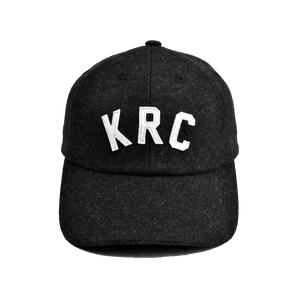 KRC: WOOL SEWN LOGO CAP IN BLACK
