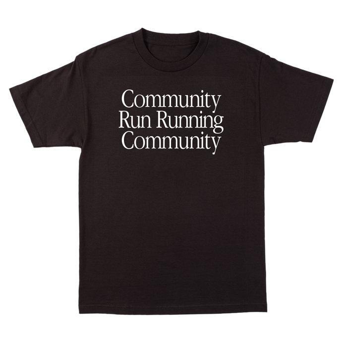 KRC COMMUNITY RUN T-SHIRT IN BLACK