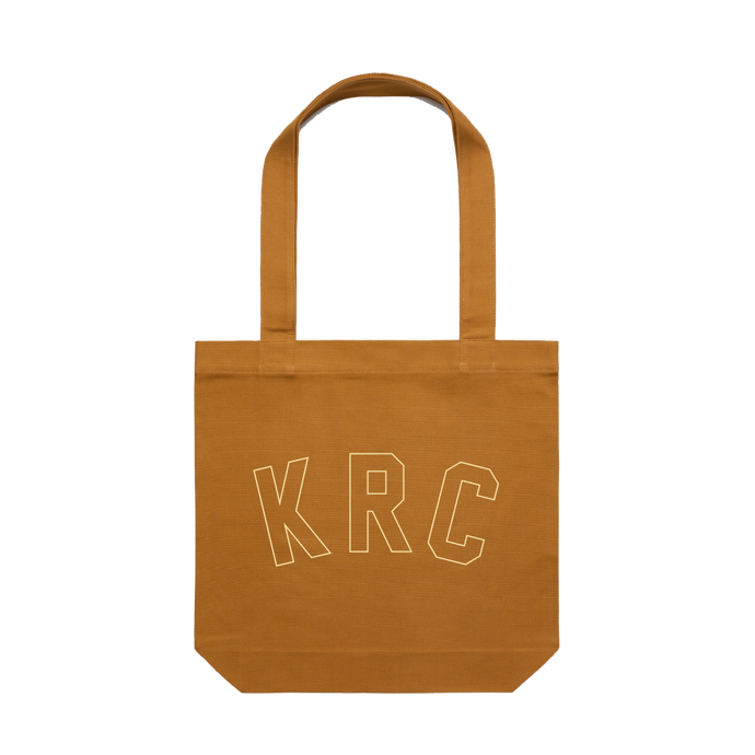 KRC CANVAS CARRIE TOTE IN CAMEL