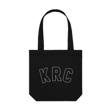 Load image into Gallery viewer, KRC CANVAS CARRIE TOTE IN BLACK