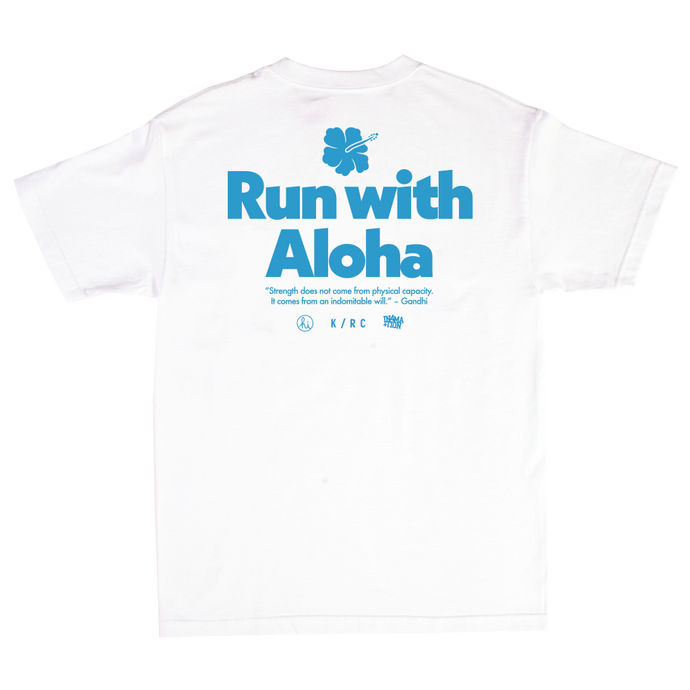 IN4MATION x KRC: ALOHA T-SHIRT WHITE AND TEAL